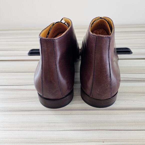 Undandy Men's Brown Denim Chukka Ankle Lace up Leather Boots Size 38 - Picture 6 of 9